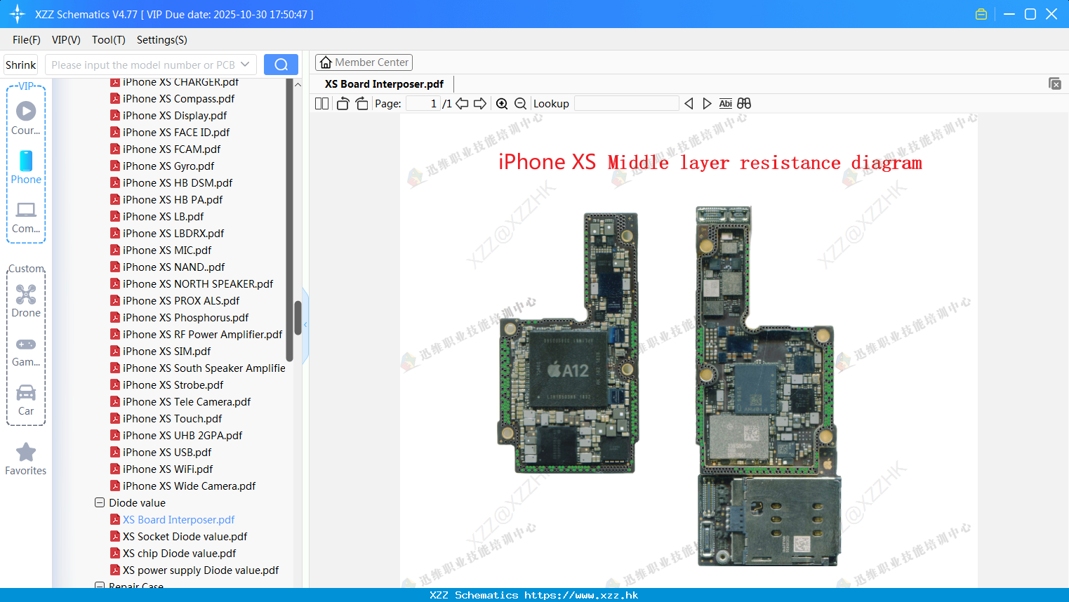 IPhone XS Board Interposer